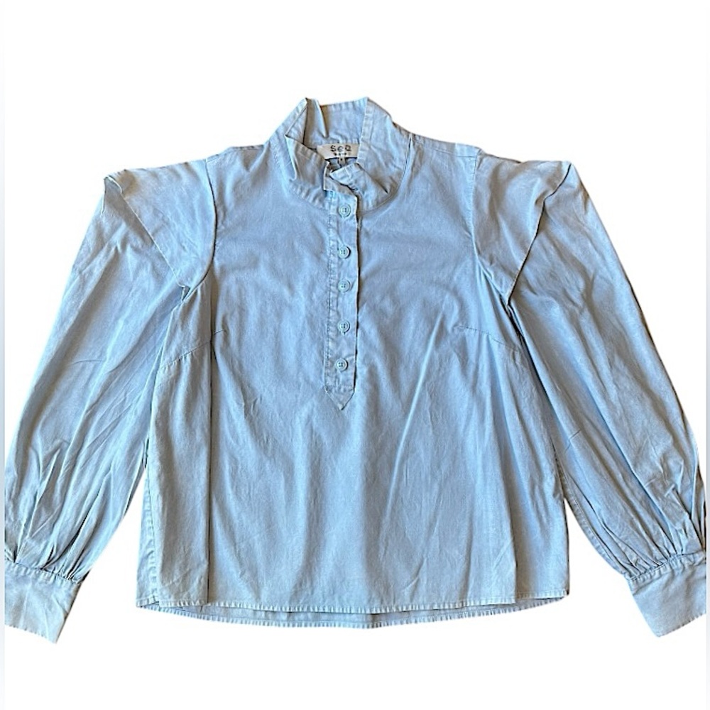 SEA New York /Chambre Light Blue Button-Up Blouse /NWOT / size Small